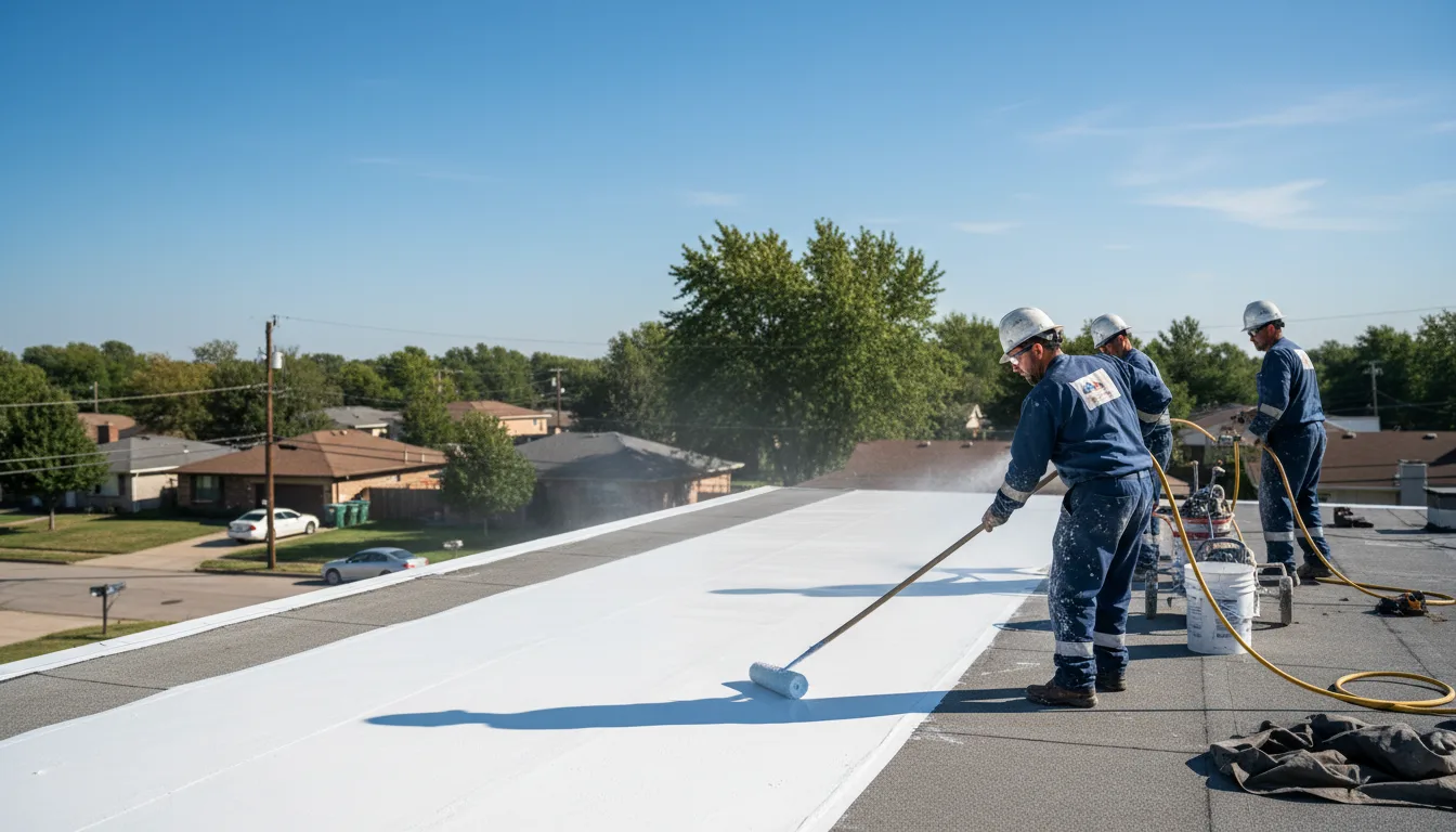 Commercial roof coating in Twining, MI near me